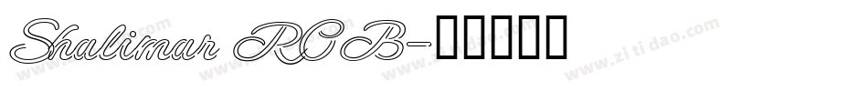 Shalimar ROB字体转换